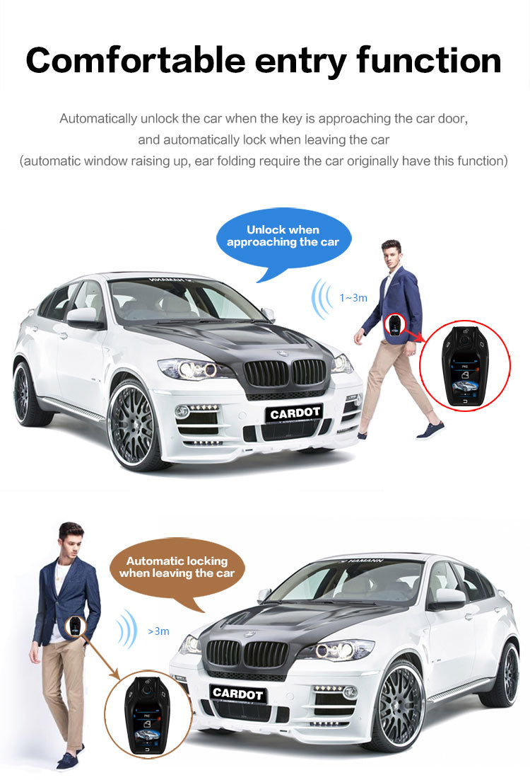 Cardot Modified Universal Smart LCD Key Original Manufacturer Car Key Working With Push Start Button Cars