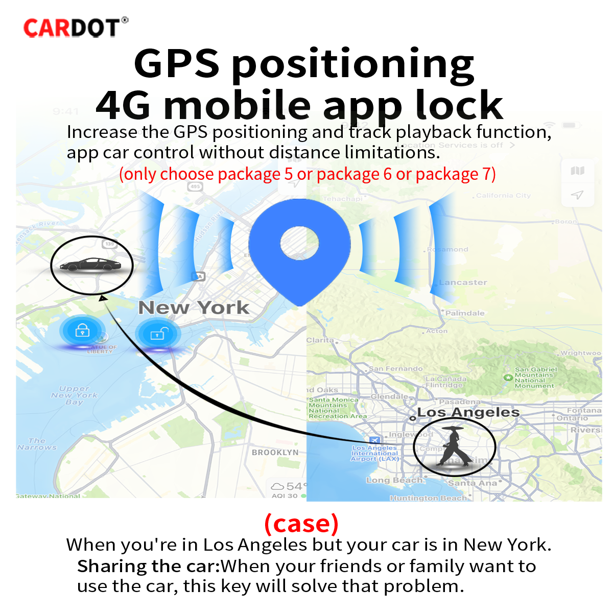 Cardot Universal Remote Digital Key Gps Tracking App Lock Unlock For All Push Button Start Cars