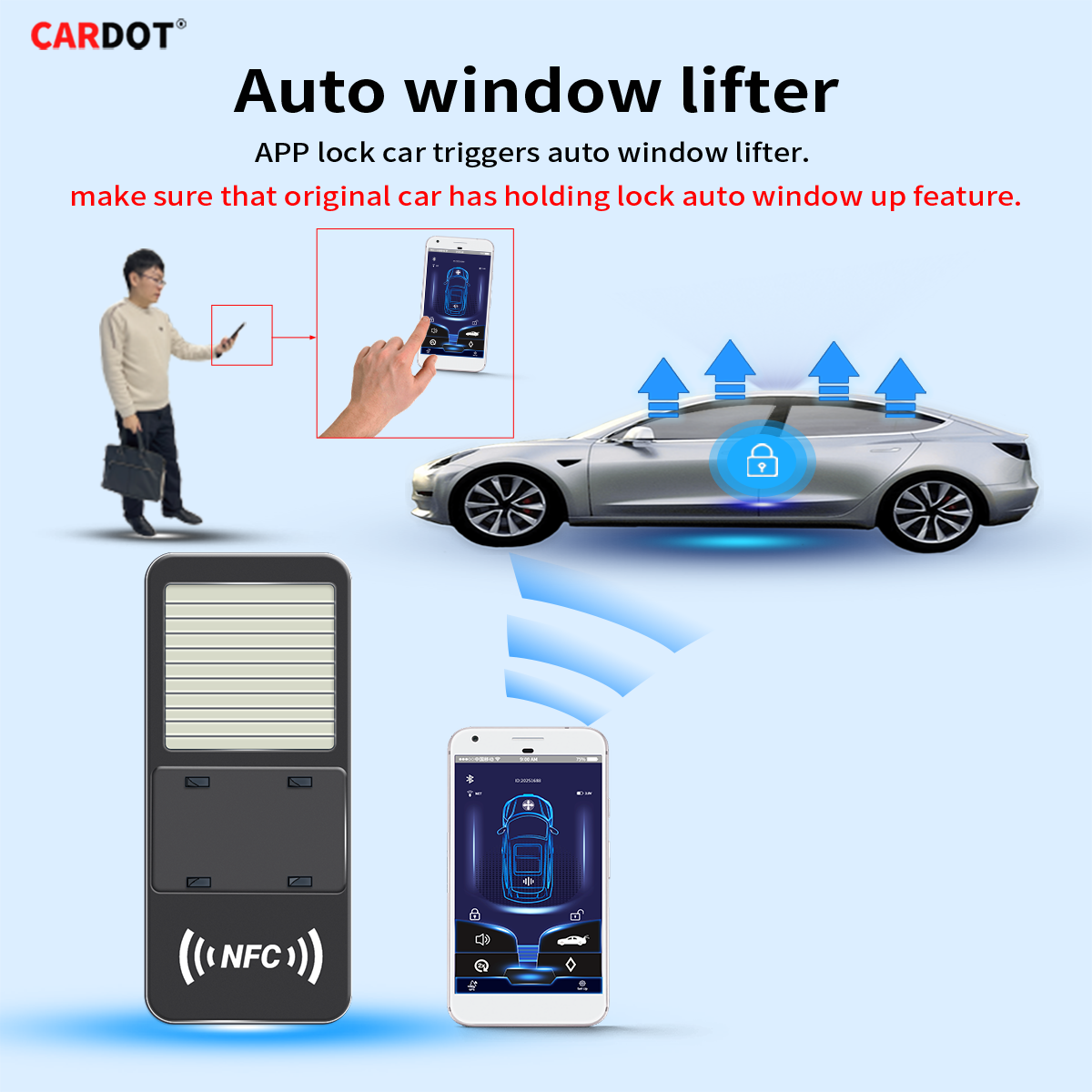 Cardot Universal Remote Digital Key Gps Tracking App Lock Unlock For All Push Button Start Cars