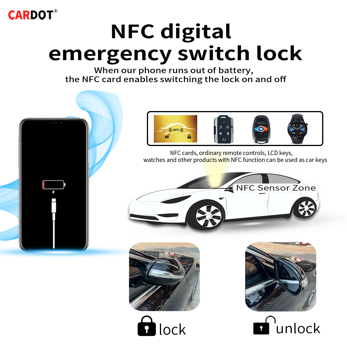 Cardot Universal Remote Digital Key Gps Tracking App Lock Unlock For All Push Button Start Cars