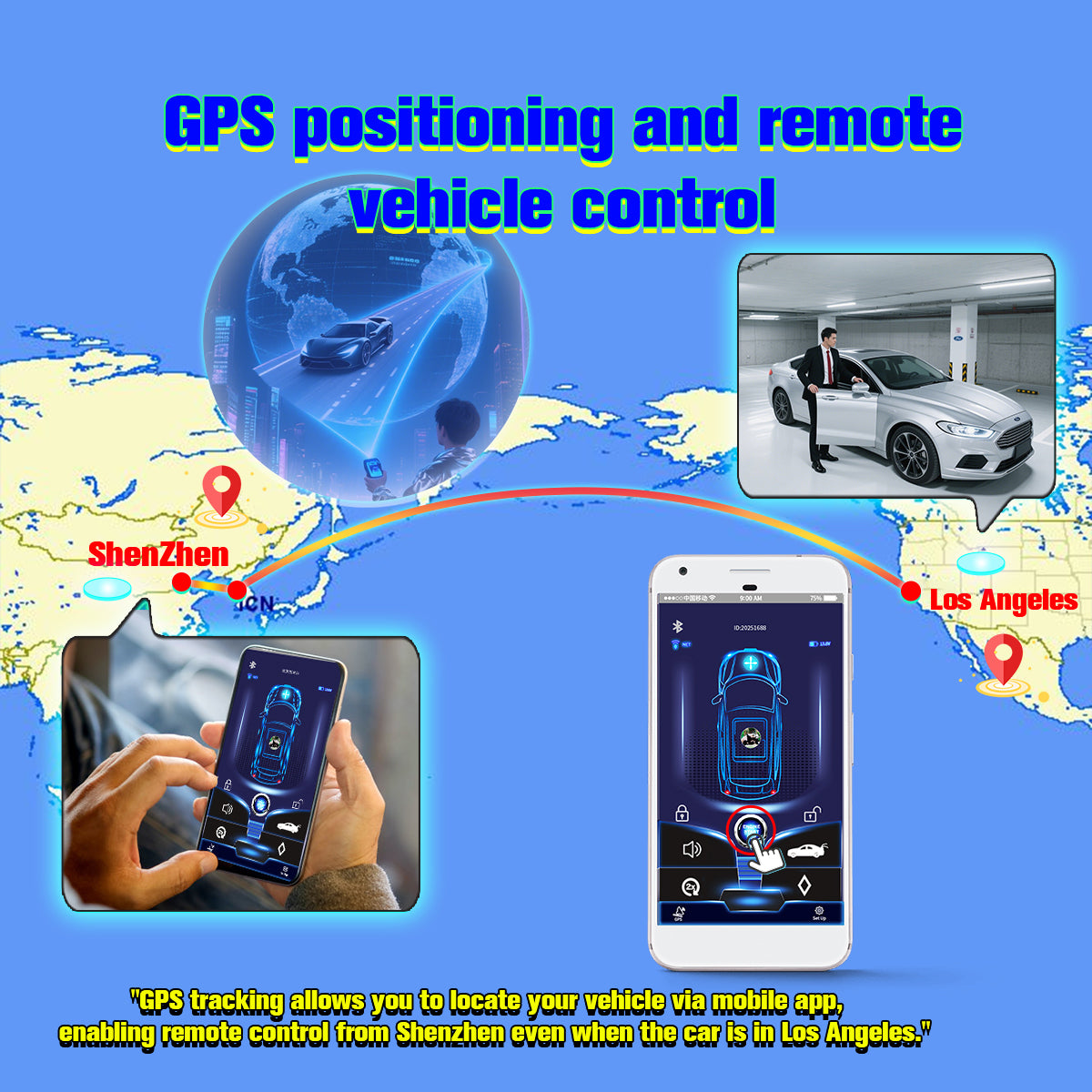 Llave LCD inteligente universal modificada Cardot, llave de automóvil con pantalla original del fabricante Keyless-go