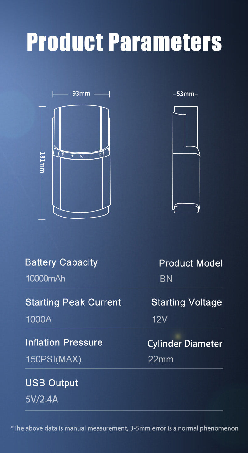 USA Hot Sale Universal Jump Starter&Air pump&Power Bank Integrated System