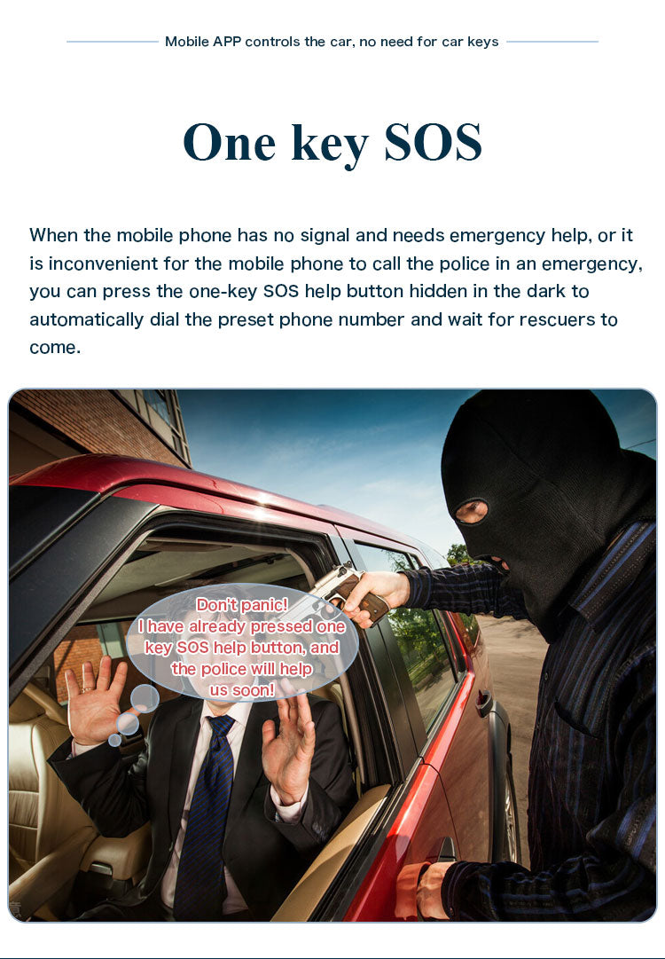 CARDOT 4G Small Phone APP Control Pke Push start Car Alarm System With Remote Engine start