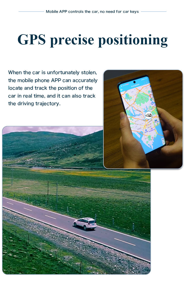 Cardot 4G  Small Phone APP Control Pke Push start Car Alarm System With Remote Engine start
