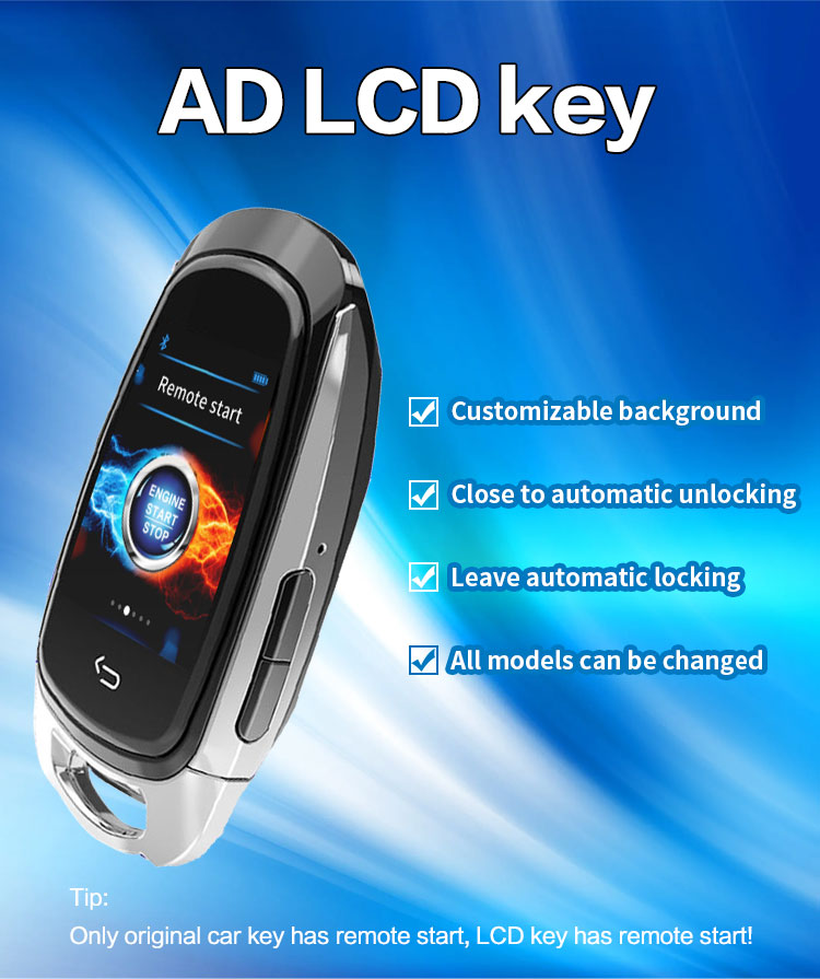 Long Standby Smart LCD Key With Keyless Function Universal Modified Smart Key LCD Screen Vehicle Keys