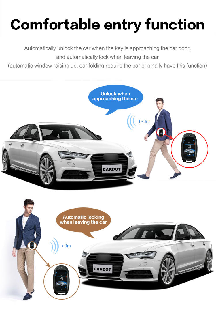CARDOT  Modified Universal Smart LCD Key Original Manufacturer Car Key Supporting  Push Start Button Cars