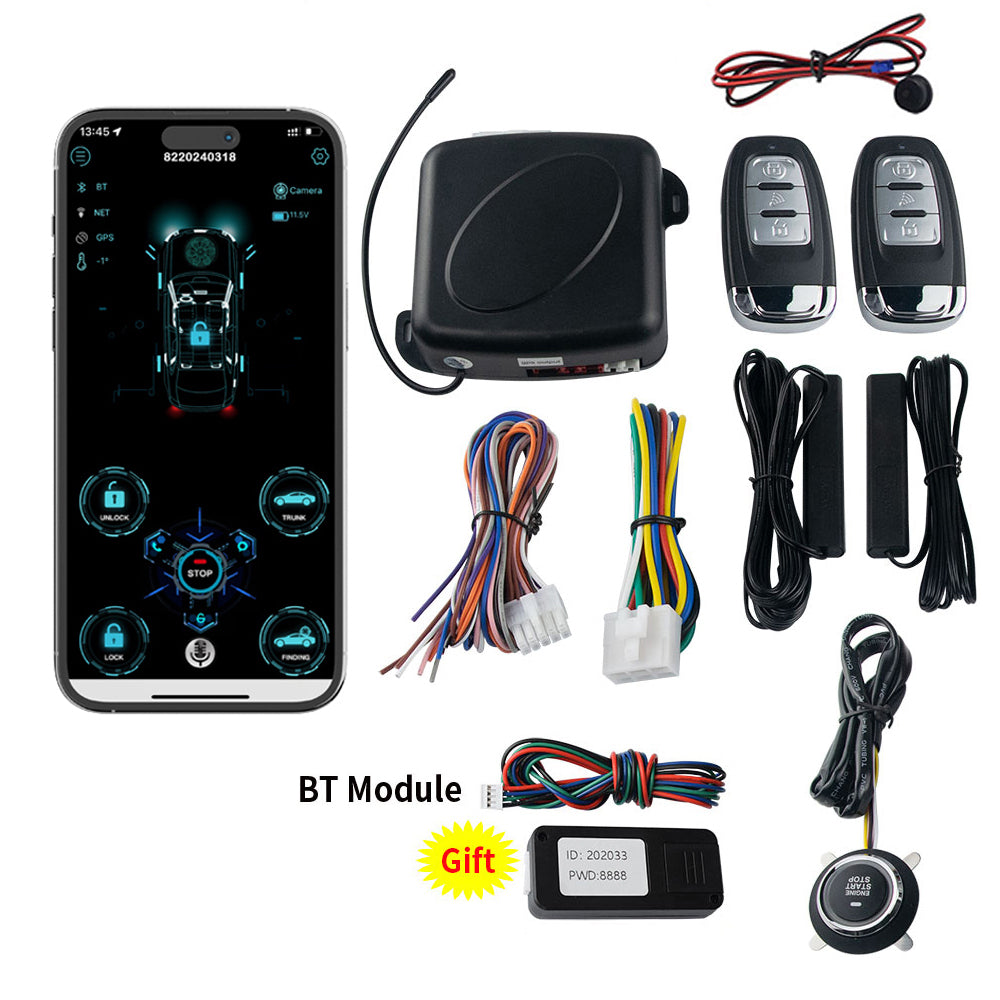 CARDOT PKE Push Button Engine Start Stop With Pressive Keyless Entry Remote Starter