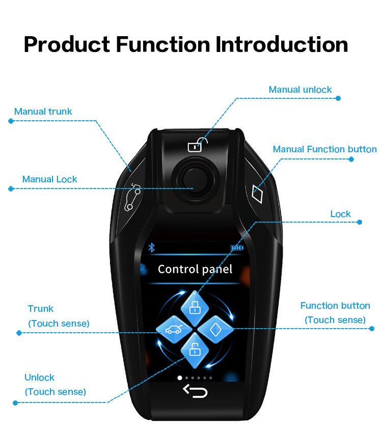 Cardot Modified Universal Smart LCD Key Original Manufacturer Screen Keyless-go Smart Vehicle Car Key