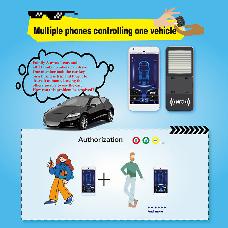 Llave LCD inteligente universal modificada Cardot, llave de automóvil con pantalla original del fabricante Keyless-go 