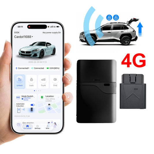 CARDOT 4G  Digital Key Mobile Phone Car Key GPS tracking App Lock Unlock Working With Factory Push Start Button