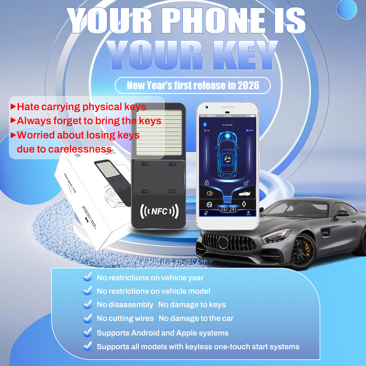 CARDOT 4G GPS real time tracking App Lock Unlock NFC Emergency Lock Unlock Digital key Working With Push Start Button Cars