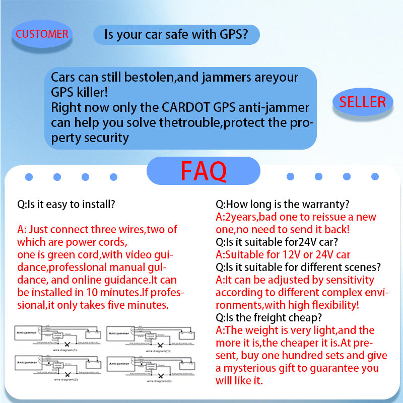 CARDOT GPS tracker  Security Anti-theft Device Natural enemy of Signal Jammer Working with 12v Car or 24v Truck original china manufacturer