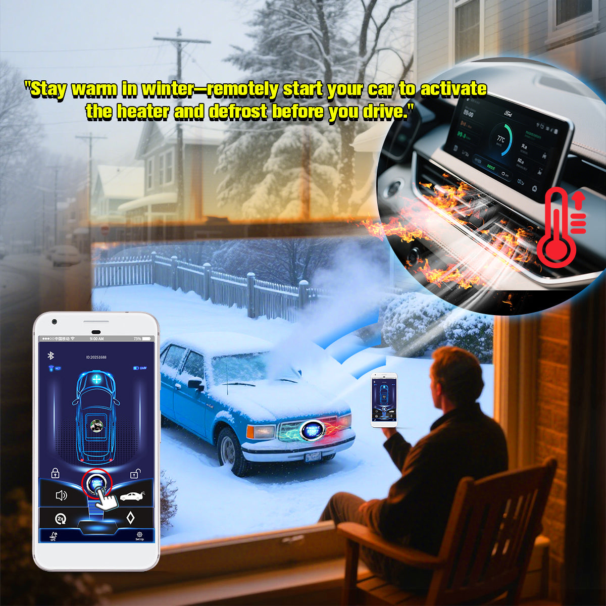 CARDOT 4G Remote Start Stop Engine GPS real time tracking App Lock Unlock Working With Car Alarm System Model FT-202