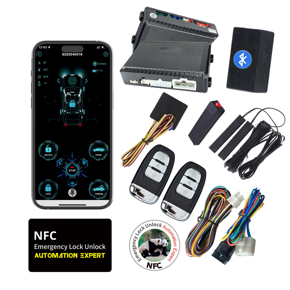 Cardot PKE Keyless Entry Car Alarms Start Stop Remote Start System Working With Factory Push Start Button Cars