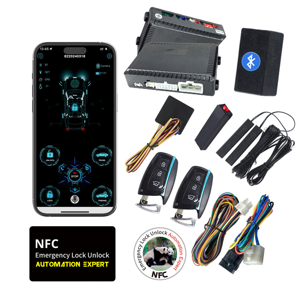 Cardot PKE Keyless Entry Car Alarms Start Stop Remote Start System Working With Factory Push Start Button Cars