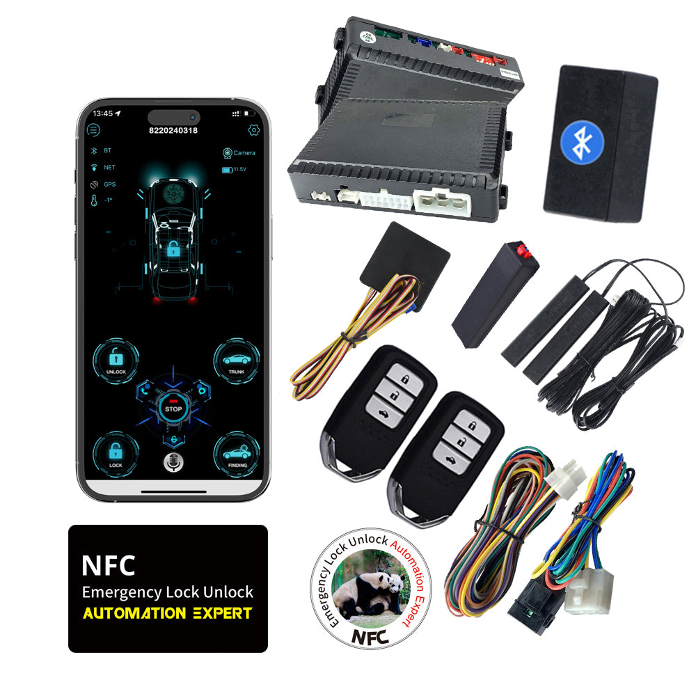 Cardot PKE Keyless Entry Car Alarms Start Stop Remote Start System Working With Factory Push Start Button Cars