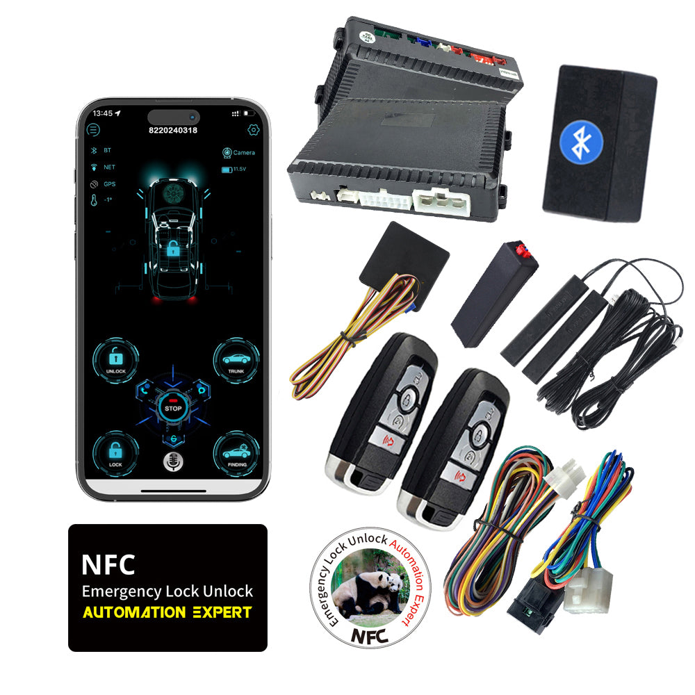 Cardot PKE Keyless Entry Car Alarms Start Stop Remote Start System Working With Factory Push Start Button Cars