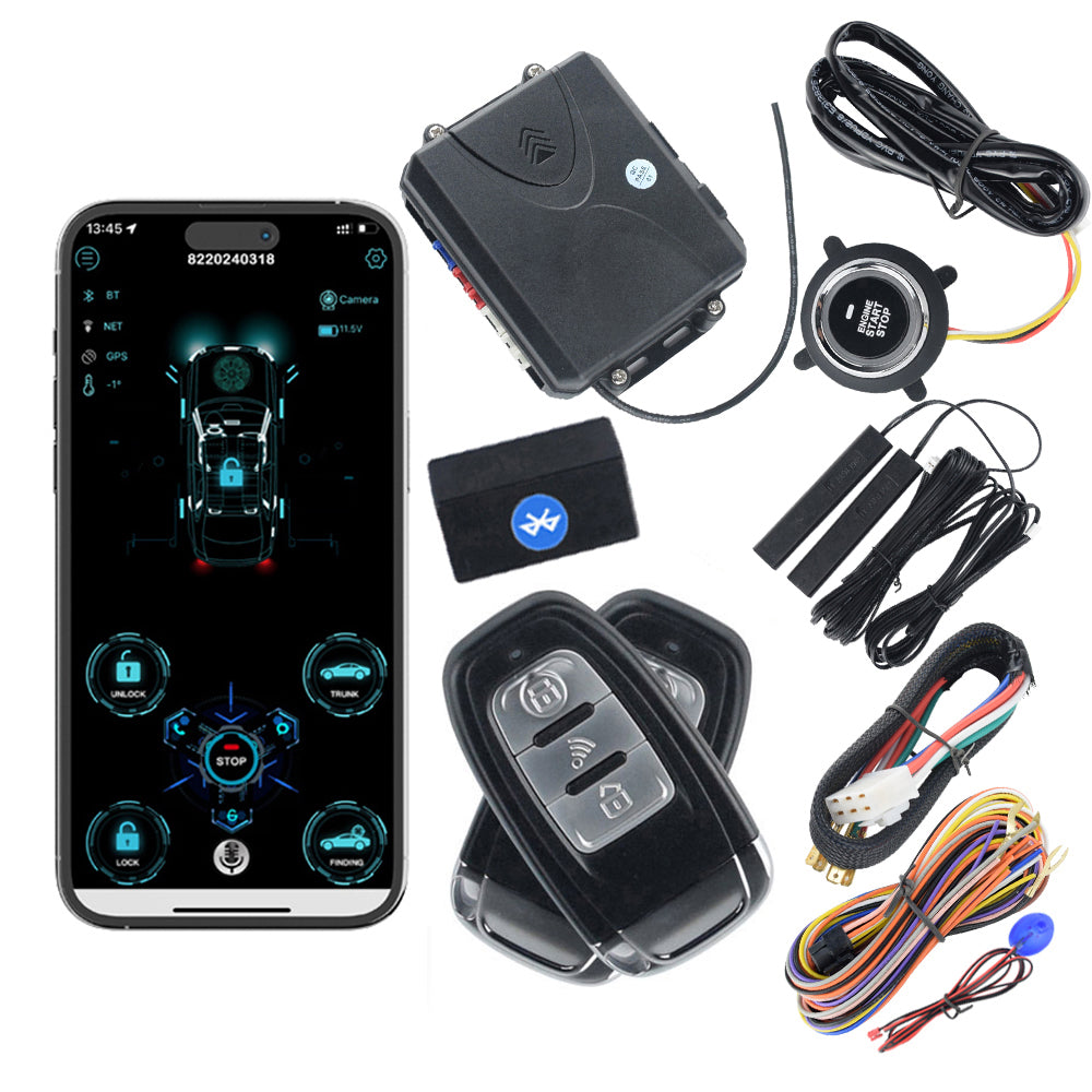 CARDOT Push Button Start Stop Remote Starter Passive Keyless Entry PKE Car Alarm