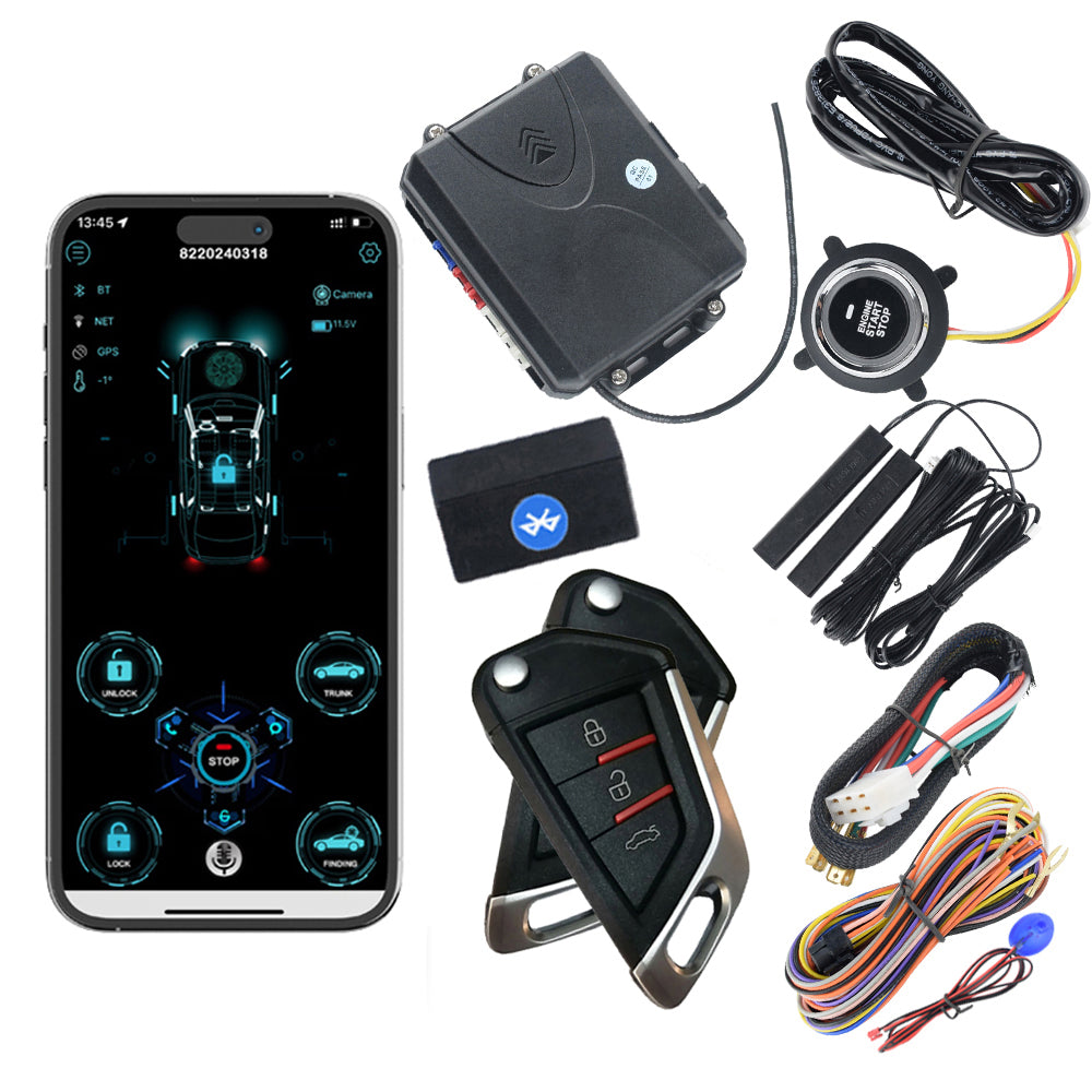 CARDOT Push Button Start Stop Remote Starter Passive Keyless Entry PKE Car Alarm