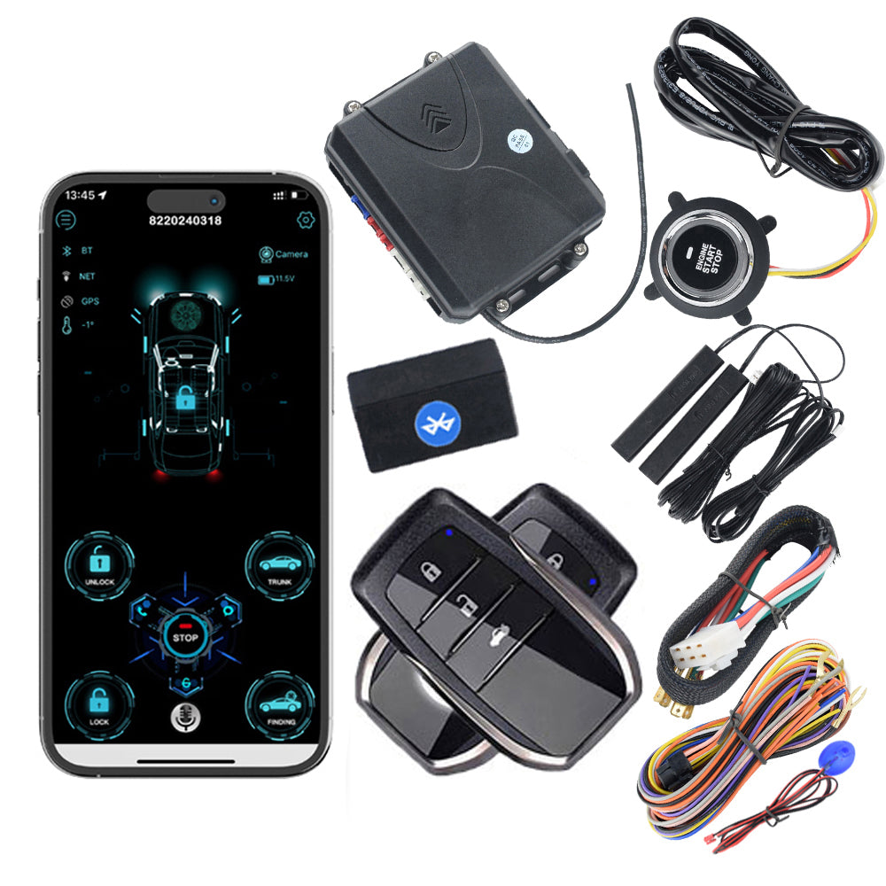 CARDOT Push Button Start Stop Remote Starter Passive Keyless Entry PKE Car Alarm