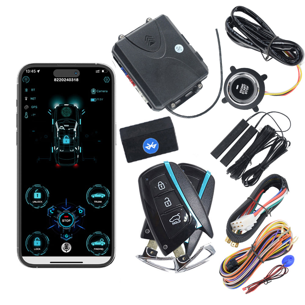 CARDOT Push Button Start Stop Remote Starter Passive Keyless Entry PKE Car Alarm