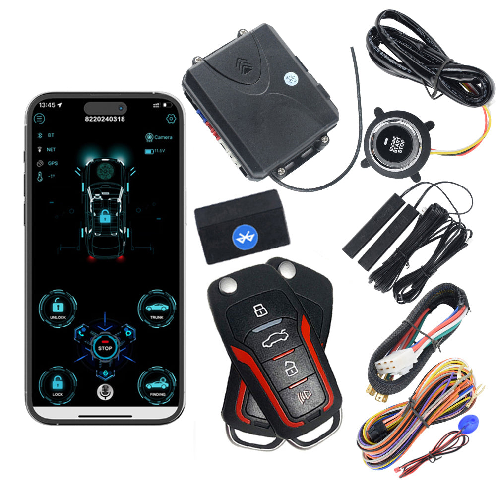 CARDOT Push Button Start Stop Remote Starter Passive Keyless Entry PKE Car Alarm