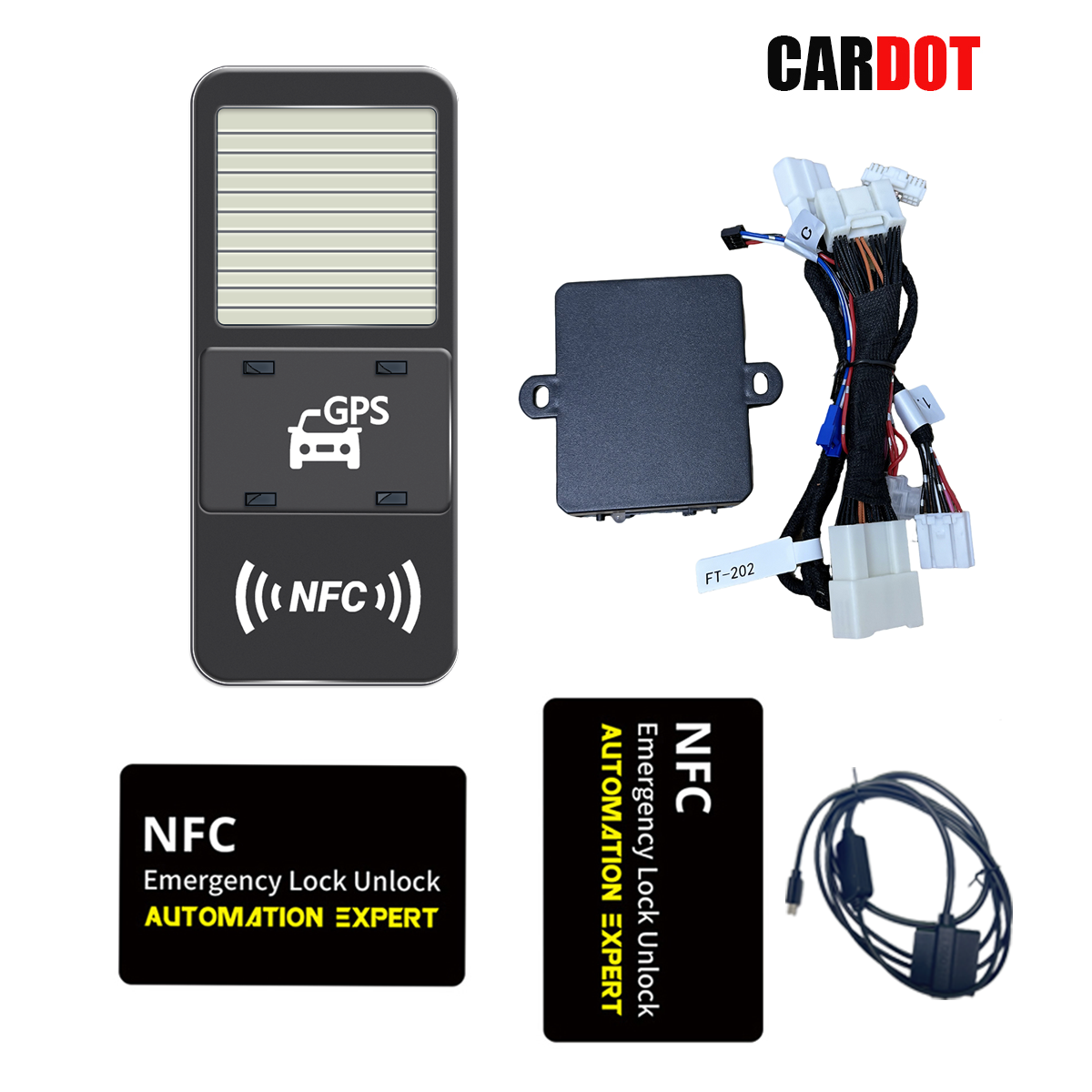 CARDOT 4G Remote Start Stop Engine GPS real time tracking App Lock Unlock Working With Car Alarm System Model FT-202