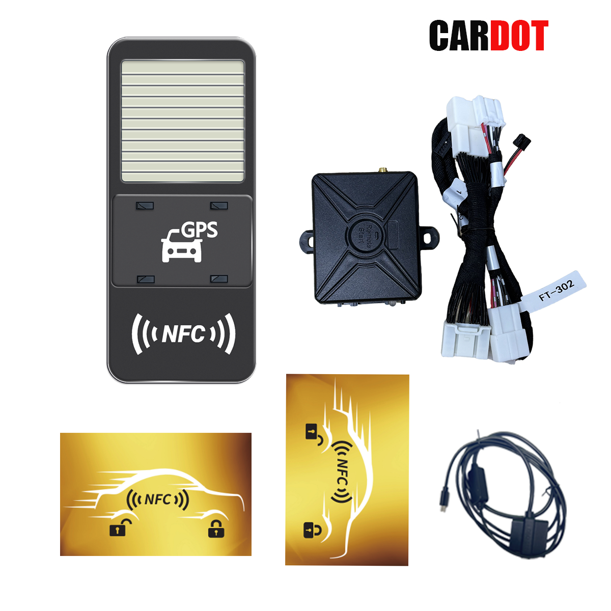 Llave LCD inteligente universal modificada Cardot, llave de automóvil con pantalla original del fabricante Keyless-go 