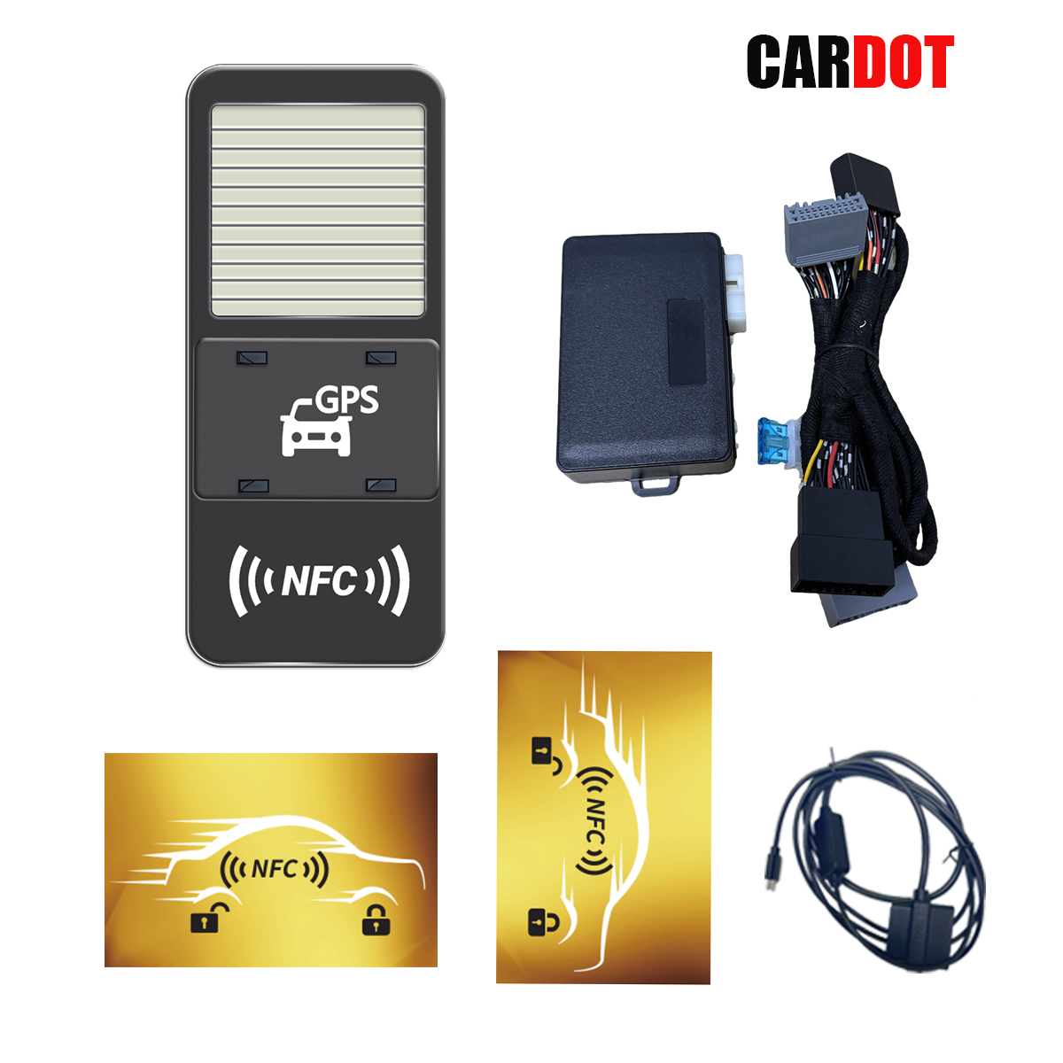 Llave LCD inteligente universal modificada Cardot, llave de automóvil con pantalla original del fabricante Keyless-go 