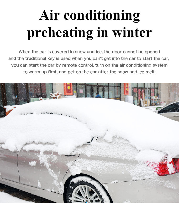 CARDOT LCD KeySmart BT Phone APP Control PKE Keyless Entry Engine Start Alarm System Push Button Remote Starter Stop Anti-theft System